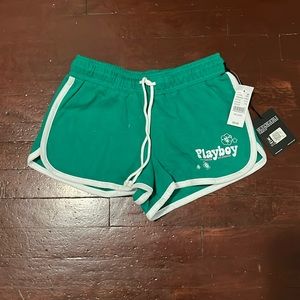Green athletic shorts